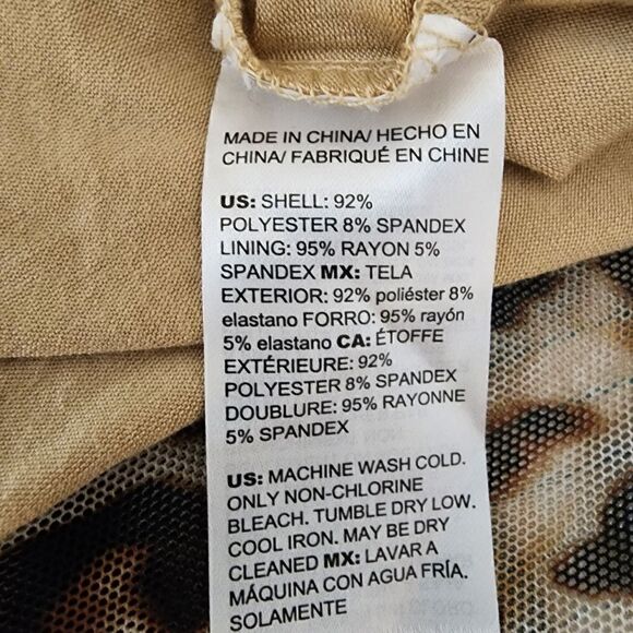 CHICOS WOMEN'S OCELOT PRINT MESH TOP SIZE 1 OR MEDIUM - Picture 11 of 12